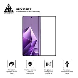 Захисне скло на Infinix Note 50 4G/Note 50 Pro 4G/Note 50 Pro Plus 5G з олеофобним покриттям, Pro, повне проклеювання, антистатичний і пиловідштовхуючий шар, 9H, самоклеючеся, 2.5D, на весь екран, антистатичний клей, ArmorStandart (ARM84722) - мініатюра 2