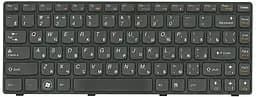 Клавіатура для ноутбука Lenovo IdeaPad (B470, G470, G470AH, G470GH, G475, V470, V470c, Z470, Z475), чорна, (чорна рамка)