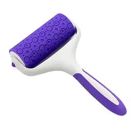 Декоративний кондитерський валик для додавання текстури у вигляді кружечків 19.5 см, Kitchen Master Фіолетовий 85783