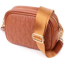 Стеганая сумка для женщин Vintage из натуральной кожи 20х14х7 см sum0027544