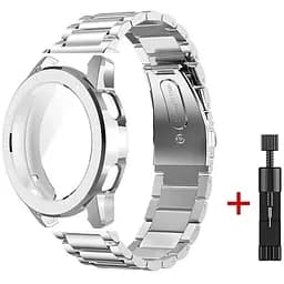 Комплект Tamister для годинника Xiaomi Watch S1 Active сріблястий (чохол + ремінець Rolex design 22 мм)