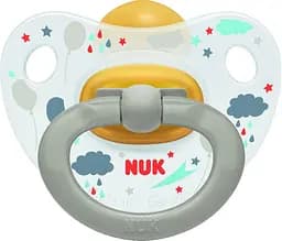 Латексна пустушка Nuk Happy Kids Хмарки, 0-6 міс., сірий (3952327)