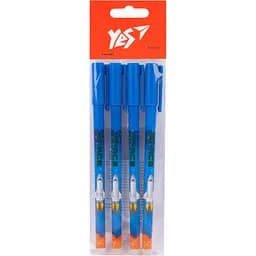 Набор гелевых ручек пиши-стирай Yes Space 0.5 мм 4 шт. синий (450193)