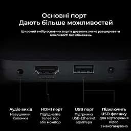 Xiaomi Mi Box S 4K 2nd Gen 2/8Gb, Смарт ТВ 4K HDR приставка міжнародна глобальна версія, медіа плеєр (MDZ-28-AA) - мініатюра 9