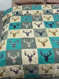 Комплект постільної білизни Ecotton полуторний 29345-3 Оленi на зеленому (24286) - мініатюра 10