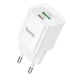 Сетевое зарядное устройство для Hoco C147A Charm PD20W+QC3.0 charger(EU) Белый