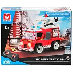 Машинка-конструктор на дистанционном управлении Wise Block Спасательная машина 296 деталей (EU389045)