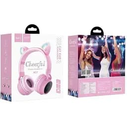 Навушники з мікрофоном Hoco W27 Cat Ear Grey - мініатюра 4