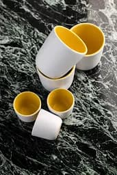Чашка Barta Coffee Cup 70 мл Білий/Жовтий - мініатюра 4