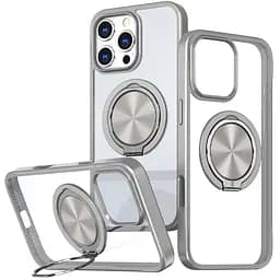 Чохол Epik TPU+PC Metal Ring with MagSafe для Apple iPhone 16 Pro Max 6.9 Сірий