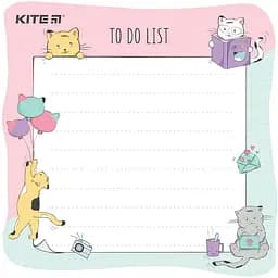 Планер настінний Kite To do list Cats для записів сухостираємий А5 (K22-472-2)