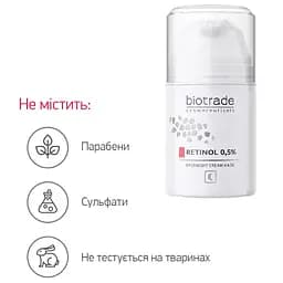 Антивікова нічна крем-маска для обличчя Biotrade Intensive з ретинолом 0.5% 50 мл - мініатюра 4