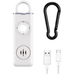 Персональна сигналізація ORIA для літніх жінок, гучний сирена 130 дБ зі світлодіодною стробоскопом і карабіном, підтримує USB