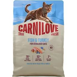 Сухий корм для стерилізованих котів Carnilove True Fresh Fish & Turkey Sterilised риба та індичка 2 кг