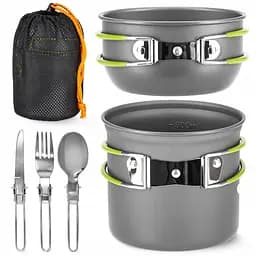 Набір посуду для кемпінгу Mountain Goat складний 5 шт 1.2 л Grey (P-5907739316813)
