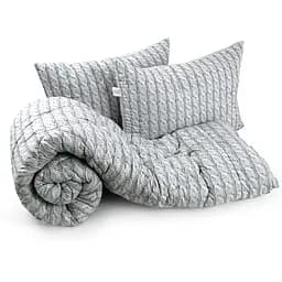 Набор одеяло и 2 силиконовые подушки Grey Braid серый (172.52_Grey Braid)