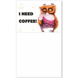 Блокнот Jumbi на магните I need coffee Сова Kt30072103 30 листов    