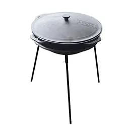 Казан чавунний азіатський 15 л з кришкою та підставкою