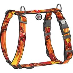 Шлея для собак анатомическая H-образная Waudog Nylon с QR-паспортом Скорость Флеша р.S (343-1080)