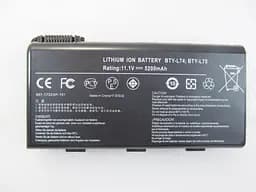 Акумулятор для ноутбука MSI BTY-L74, 5200 mAh, 6cell, 11.1V, Li-ion, чорний