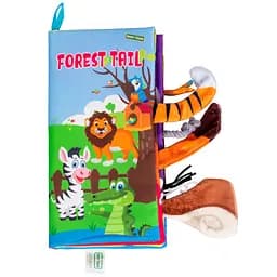 Текстильна іграшка-книжка Baby Team Хвостики (8725_дикі тварини)