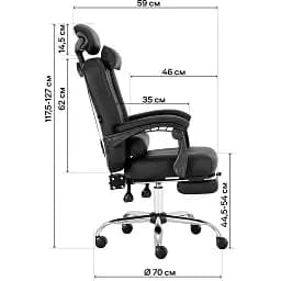 Офісне крісло GT Racer X-8002, чорне (X-8002 Black) - мініатюра 10