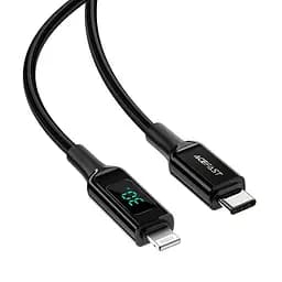 Кабель Acefast C6-01 Type-C to iP 3A 30W 1.2 м nylon zinc connectors чорний - мініатюра 3