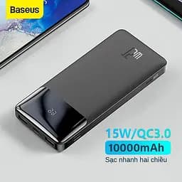 Зовнішній акумулятор Baseus Bipow Digital Display Power Bank 10000mAh 15W (PPDML-I01) - мініатюра 7