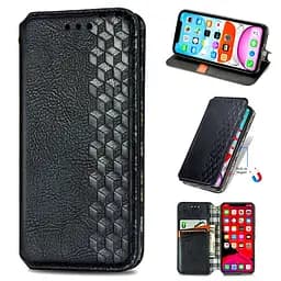 Шкіряний чохол-книжка GETMAN Cubic (PU) для ZTE Blade v2020 Чорний - мініатюра 3