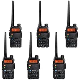 Портативная рация Baofeng UV-5R Black Six Pack комплект 6 шт (2200000758965)