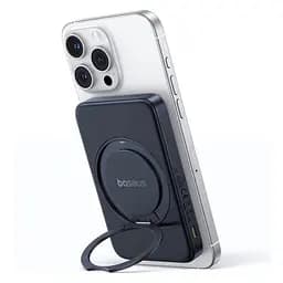 Зовнішній акумулятор Baseus PicoGo Qi2 Magnetic Power Bank with Rotatable Stand 5000mAh 20W Cosmic Black (with Simply Series Charging Cable Type-C (P10076802123-00) - мініатюра 2