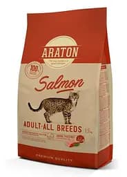 Повноцінний сухий корм із лососем для дорослих кішок ARATON SALMON Adult All Breeds 1.5 кг