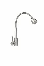 Змішувач для кухні гнучкий вилив Platinum BG6 (8611) нержавіюча сталь
