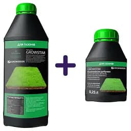 Набір: добриво Plantin Growstim Rougevert для газонів 1 л + добриво Plantin Growstim Rougevert для газонів 0.25 л
