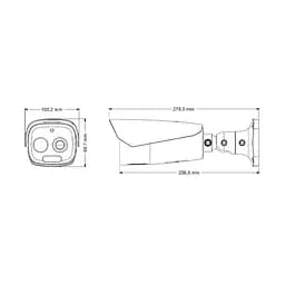 Тепловізійна IP-відеокамера TVT TD-5433E1-VT(12/PE) Thermal 384*288 f=12.3mm Optical 5Mp f=8mm (77-00316) - мініатюра 2