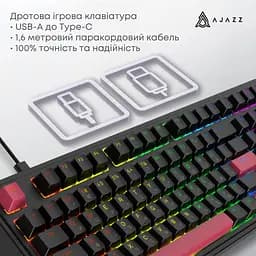 Клавіатура Ajazz AK980 Red Switch USB UA Black (AK980-R-BR) - мініатюра 7