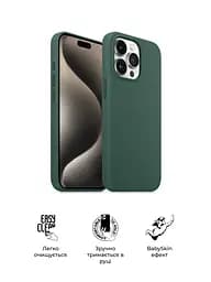 Силиконовый чехол с MagSafe для Apple iPhone 15 Pro, ICON2 MagCase, зеленый, противоударный, панель с мягкой подкладкой, защита всего корпуса, поддержка беспроводной зарядки, совместим с защитными стеклами и пленками, ArmorStandart (ARM72745) - мініатюра 3