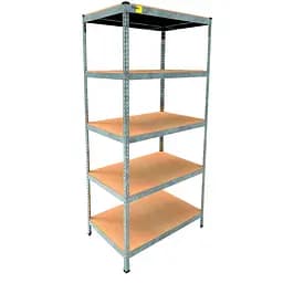 Металевий стелаж Emby Light Series (розмір 2100х900x450мм) 5 полиць ДСП до 100кг Оцинкований