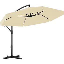Садова парасоля GardenLine GAO1503 Banana з LED підсвіткою Beige [144770] - мініатюра 4
