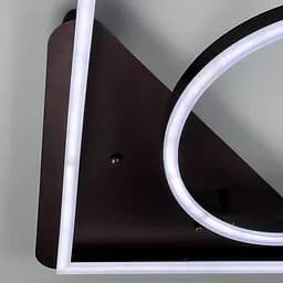 Настінно-стельовий світильник у квадратному корпусі кольору Coffee 45х45х13 см | Line F | Арт. A11022/2 CF - мініатюра 6