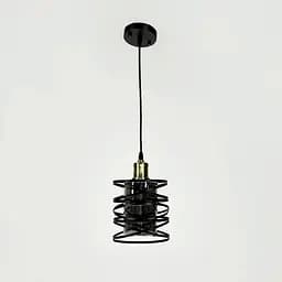 Підвіс у чорному корпусі з графітовим плафоном 16х16 см | Арт. 12333/1 BK+GR | Line F