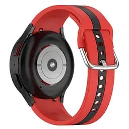 Браслет D2 для Samsung Galaxy Watch 5 - червоно-чорний ширина кріплення 20мм силікон Watchbands (W16-7WB12312664) - мініатюра 2