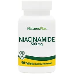 Нiацинамiд (В3) Natures Plus Niacinamide 500 мг 90 таблеток 