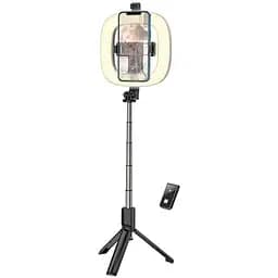 Монопод-трипод Hoco с кольцевой LED лампой LV03 Plus Showfull fill light live broadcast holder