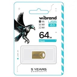 Flash Wibrand USB 2.0 Hawk 64Gb Gold - мініатюра 2