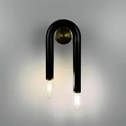 Бра у чорному корпусі із дугоподібною формою Line F Арт. 916W/2 