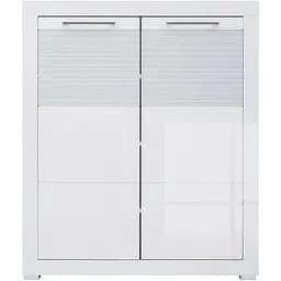 Комод з дверцятами ВМК (БРВ) Флеймс REG2D/11/9 Білий/Білий глянець (BRW-1522)