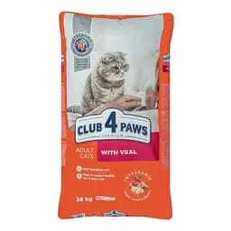 Уцінка. Сухий корм для котів Club 4 Paws Premium з телятиною 14 кг (B4630801) - мініатюра 2