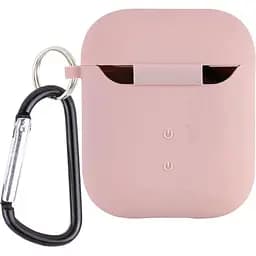 Чохол Silicone Case + Carabine для Apple AirPods Pink Sand [35592] - мініатюра 2
