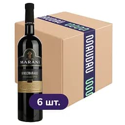 Упаковка вина Marani Kindzmarauli красное полусладкое 4.5 л (0.75 л x 6 шт.) 